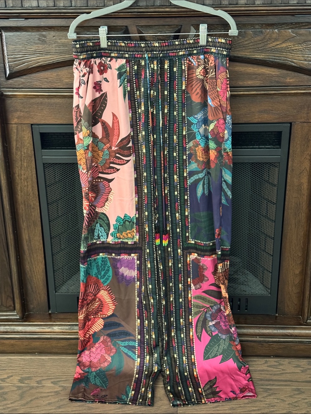 House of Harlow 1960 and feature a vibrant, multicolor patchwork floral print